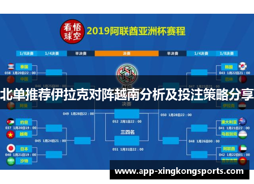 北单推荐伊拉克对阵越南分析及投注策略分享